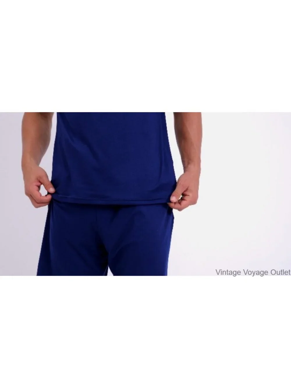 Men’s Pajama Set 2 Piece Summer Lounge Wear with Pockets Rayon Blend